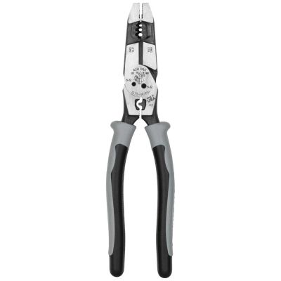 KLEJ2159CRTP image(0) - Klein Tools Hybrid Pliers with Crimper, Fish Tape Puller and Wire Stripper