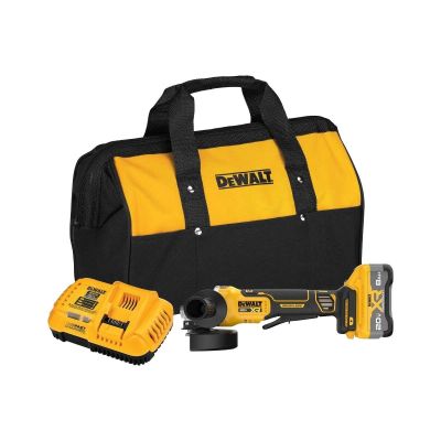 DWTDCG410WW1 image(0) - DeWalt 20V MAX* XR Brushless Cordless 4-1/2-in. - 5-in. Angle Grinder Kit