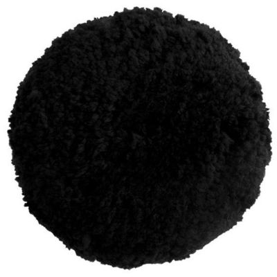 PES890140 image(0) - Presta 890140 Single Sided Heavy Cut Cutting Pad, 9 in Dia, Hook and Loop Attachment, Wool Pad, Black