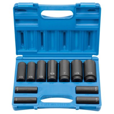 GRE1311SD image(0) - Grey Pneumatic 1/2" Drive 11 Piece Deep Set - 8 Point