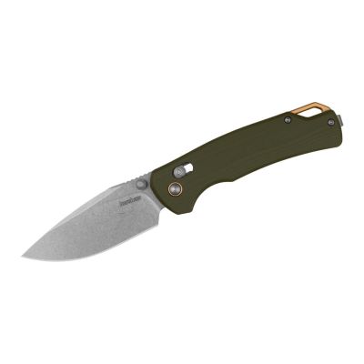 KER2058 image(0) - Kershaw Proximal Manual Open DuraLock Drop Point Blade EDC Folding Pocket Knife - Olive