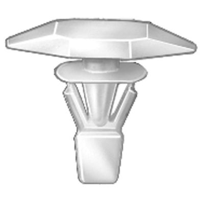 AVC18033 image(0) - AUVECO 18033 Double Head Type 3 Weatherstrip Retainer, (1/4 x 21/32 in Dia Bottom) Head, Nylon, White