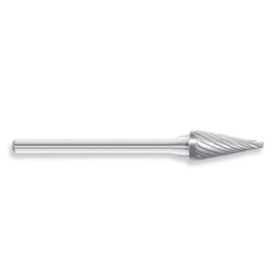 HTCSM-51 image(0) - HTC Tool SM-51 Solid Carbide Burr, Pointed Cone Shape, 22 Degree Angle, Single Cut