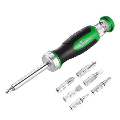 SKTSK02017 image(0) - S K Hand Tools 7-in-1, 216-Position Reversible Ratcheting Screwdriver Set