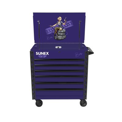 SUN8056FDBETTY image(0) - SUNEX Premium Full Drawer Service Cart-Pin Up Girl BETTY