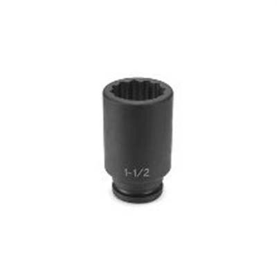 GRE3134D image(0) - Grey Pneumatic 3/4" Drive x 1-1/16" Deep - 12 Point Socket