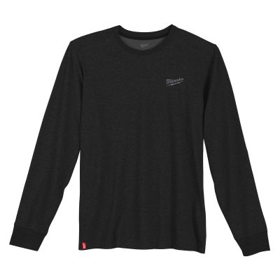 MLW604B-2X image(0) - Milwaukee Tool HYBRID WORK TEE - LS BLACK 2X