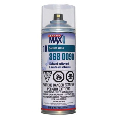 SMX3680090 image(0) - SprayMax 3680090 1K Solvent Wash, 8.8 oz Aerosol Can, Transparent, Liquid