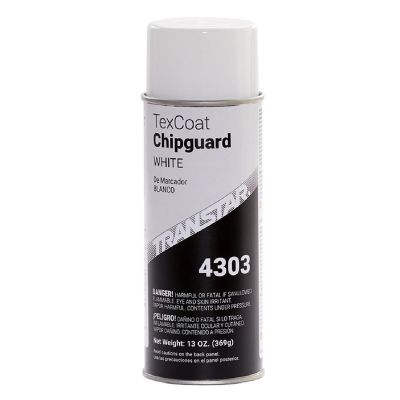 TRP4303 image(0) - Transtar Autobody Products 4303 Tex Coat Chip Guard Aerosol Can - 12.75 oz Net Weight - White