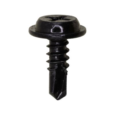 AVC16478 image(0) - AUVECO #8 X 1/2 PHIL. FLAT TOP WASHER HD TAP SCREW BLACK