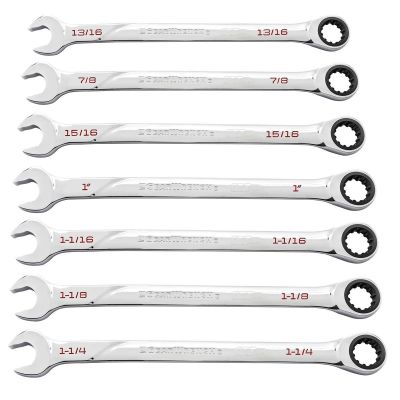 KDT86452 image(1) - GearWrench 7 Piece 120XP Universal Spline XL Ratcheting Combination SAE Wrench Set