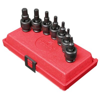 SUN3659 image(0) - SUNEX 7PC METRIC HEX UNI SOC SET