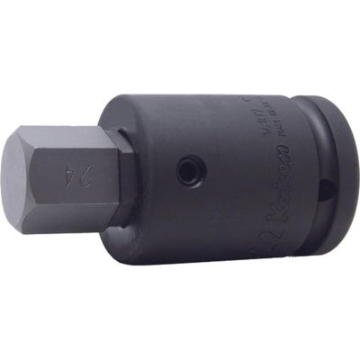 KKN16107-22-22 image(0) - Ko-ken USA 16107.22-22 3/4 Sq. Dr. Bit Socket 22mm Hex Length 88mm