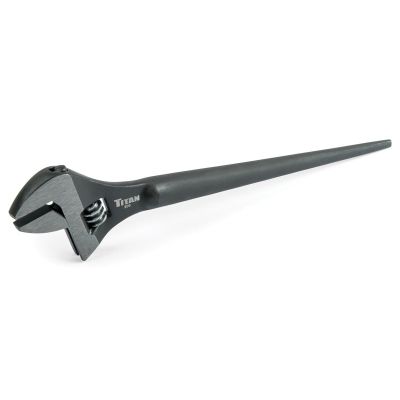 TIT209 image(0) - TITAN 8 Inch Adjustable Chrome Vanadium Steel Construction Spud Wrench Head Size with 10 Inch Overall Length for Added Leverage and Alignment