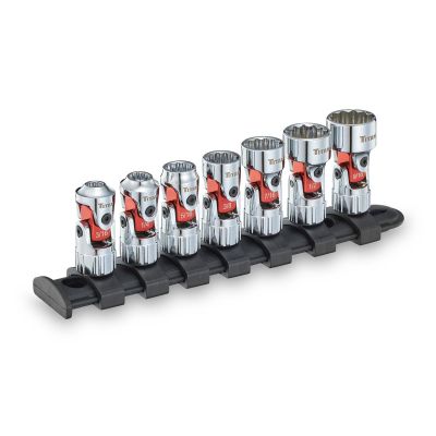 TIT66860 image(0) - Titan 7 pc. 1/4 in. Drive SAE Auto-Flex&trade; Universal Socket Set