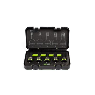 GETIHDS5S image(0) - Grip Edge Tools 5-PC 3/4" Dr SAE Impact RPT Hex Driver Set