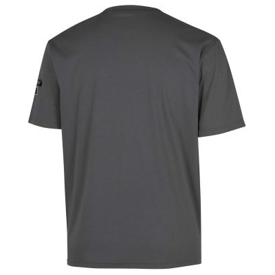 OBRZFI104-L image(1) - OBERON T-Shirt -100% FR/Arc-Rated 7 oz Cotton Interlock - Short Sleeves - Grey - Size: L