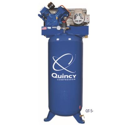 QAC2020040726 image(0) - Quincy Compressors 7.5 HP 80 Gallon Two-Stage Vertical 230V 1PH Air Compressor - Model 471CS80VCBM