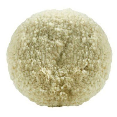 BUF803N image(0) - Buff And Shine 803N Double Sided Buffing Pad, 8 in Dia, 100% Twisted Wool, Natural