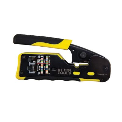 KLEVDV226110 image(0) - Klein Tools Ratcheting Ethernet Cable Crimper / Stripper / Cutter, for Pass-Thru&trade;
