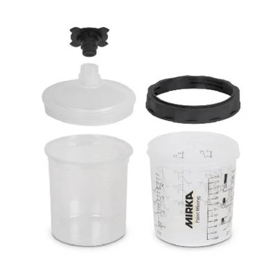 MRK9190170850 image(0) - Mirka Abrasives Paint Cup System 850ml, Filter Lid 125&Acirc;�m, 50/Pack