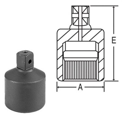 GRE5008AB image(0) - Grey Pneumatic #5 Spline F x 3/4" M Adapter with Friction Ball
