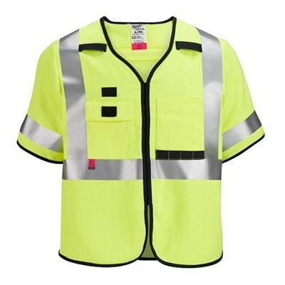 MLW48-73-5321 image(0) - Milwaukee Tool AR/FR Cat. 1 Class 3 High Visibility Yellow Safety Vest - S/M