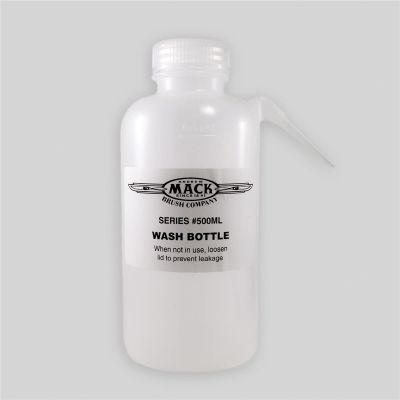 MAB500ML image(0) - Mack Brushes 500ML Wide Mouth Wash Bottle, 500 mL, LDPE, Polypropylene Screw Closure