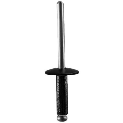 AVC14127 image(0) - AUVECO 14127 Fascia Bumper Rivet, 3/16 in Dia x 3/8 to 1/2 in Grip Range, Aluminum, Black