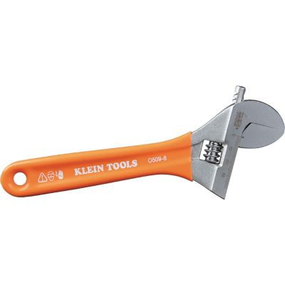 KLEO5098 image(0) - Klein Tools Extra-Wide Jaw Adjustable Wrench, 8-Inch