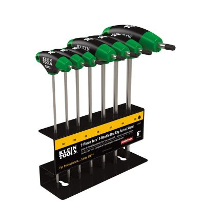 KLEJTH67T image(0) - Klein Tools Hex Key Set, TORX T-Handle, 6-Inch with Stand, 7-Piece