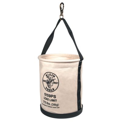 KLE5109SLR image(0) - Klein Tools Canvas Bucket, All-Purpose with Drain Holes, 12-Inch