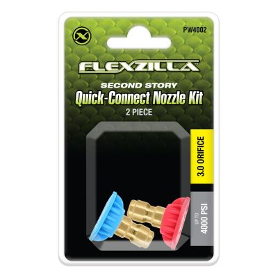 LEGPW4002 image(0) - Flexzilla Second Story Quick-Connect Nozzle Kit, 2-Piece, 1/4"