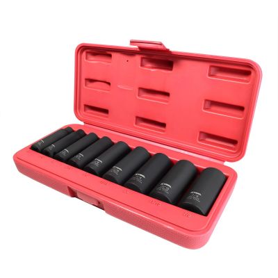 KTI32200 image(1) - K Tool International SOC SET IMP 3/8" DR DEEP 9 PC.