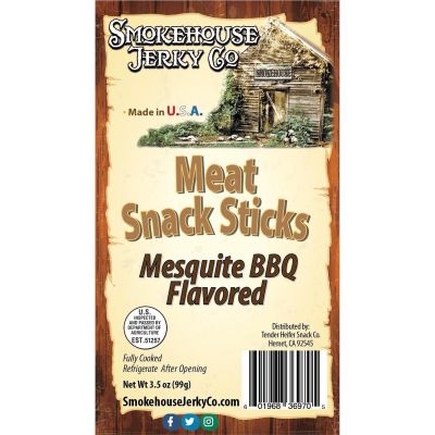 THS369705 image(0) - Tender Heifer Snack Co. Mesquite BBQ Flavored Meat Snack Sticks - 3.5 Ounce