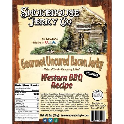 THS749947 image(0) - Tender Heifer Snack Co. Western BBQ Style Gourmet Uncured Bacon Jerky - 2 Ounce