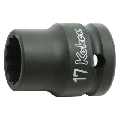 KKN14406M-32 image(0) - Ko-ken USA 14406M-32 1/2 Sq. Dr. Socket 32mm 12 point Length 42mm Thin walled