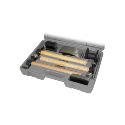 AES2720 image(0) - AES Industries 2720 7-Piece Hammer and Dolly Set, Cast Iron Head, Wood Handle