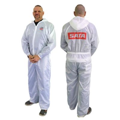 SAT530050W image(0) - SATA Spray Equipment  Dan-Am 530050W Paint Suit, X-Small, White, Elastic Waist