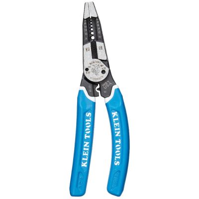 KLEK12065CR image(0) - Klein Tools Klein-Kurve&reg; Heavy-Duty Wire Stripper / Cutter / Crimper Multi Tool, 8-20 AWG