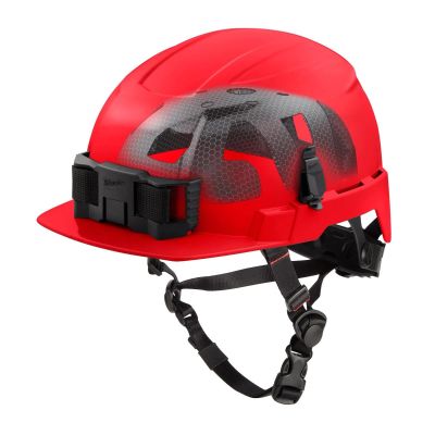 MLW48-73-1373 image(0) - Milwaukee Tool BOLT Red Front Brim Safety Helmet with IMPACT ARMOR Liner (USA) - Type 2, Class E