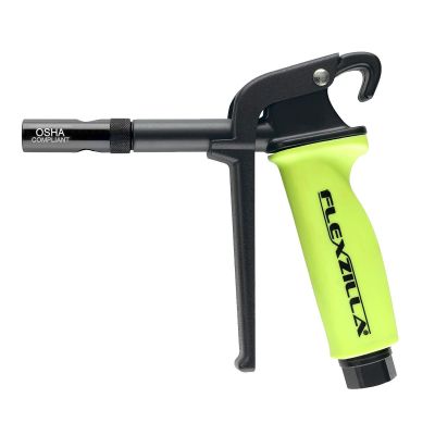 LEGAG1202FZ image(0) - Legacy Manufacturing Flexzilla X3 Blow Gun with Xtreme-Flo Safety Nozzle, ZillaGreen