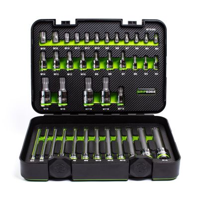 GETMTS39S image(0) - Grip Edge Tools 39 Piece 1/4, 3/8 and 1/2 Inch Drive Low Profile, Standard, Extra Long and Security Triple Square Master Bit Socket Set