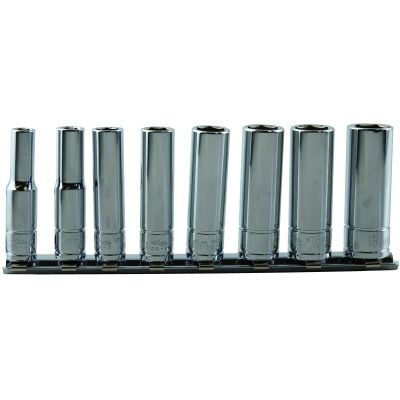 KTI26200 image(0) - K Tool International SOC SET 1/4" DR 8 PC MM DEEP