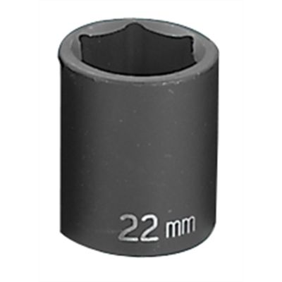 GRE2022M image(0) - Grey Pneumatic 1/2" Drive x 22mm Standard Socket