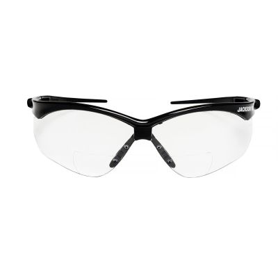 SRW50041 image(0) - Jackson Safety Safety Glasses - SG Series - Clear 2.0 Readers Lens - Black Frame - Hardcoat Anti-Scratch - Indoor