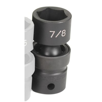 GRE2028U image(0) - Grey Pneumatic 1/2" Drive x 7/8" Standard Universal Socket
