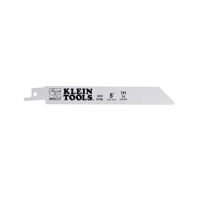 KLE31734 image(0) - Klein Tools Reciprocating Saw Blades, 24 TPI, 6-Inch, 5-Pack