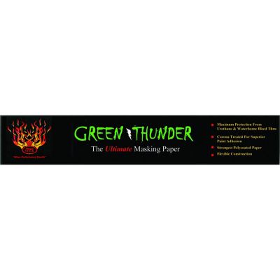 HITMP450GT-36 image(0) - High Teck Products Green Thunder MP450GT-36 Masking Paper, 36 in W x 500 ft L, Polycoated Paper, 30 lb Basis