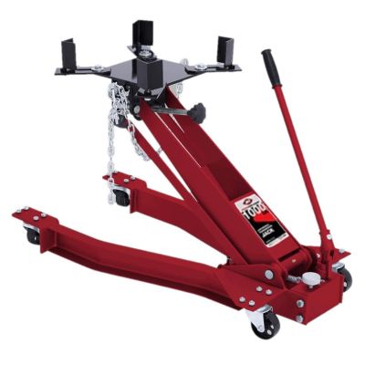 INT3171A image(0) - American Forge & Foundry Transmission Jack - Hydraulic - Floor Style - Low Profile Wishbone Style - 1,000 Lbs. Capacity - 6.875" Min H to 31.75" High H - Manual Hand Pump - Heavy Duty